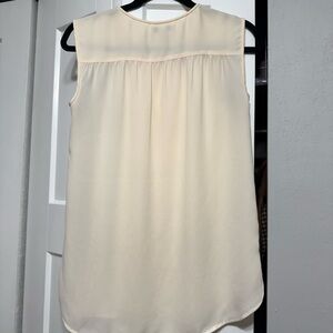 J. Crew Cream Sleeveless Blouse